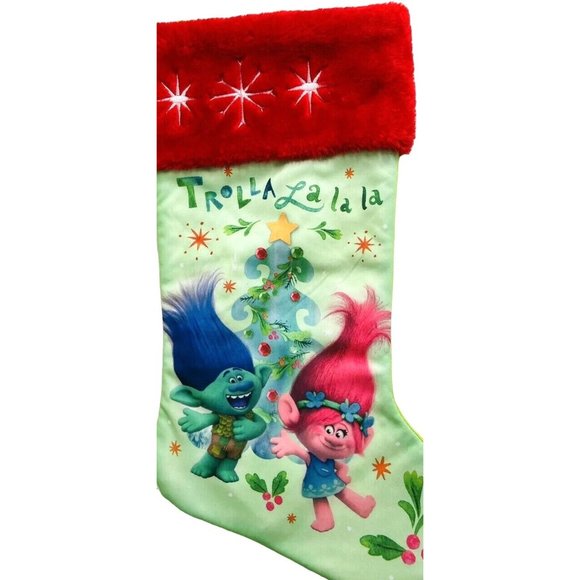 Trolls Christmas Stocking Poppy and Branch with Embroidery 19.5" - Picture 2 of 4